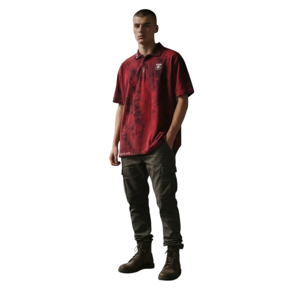 Y2k Affliction Mens size 2XL‎ Grungecore Skater Alternative Skull Polo Shirt